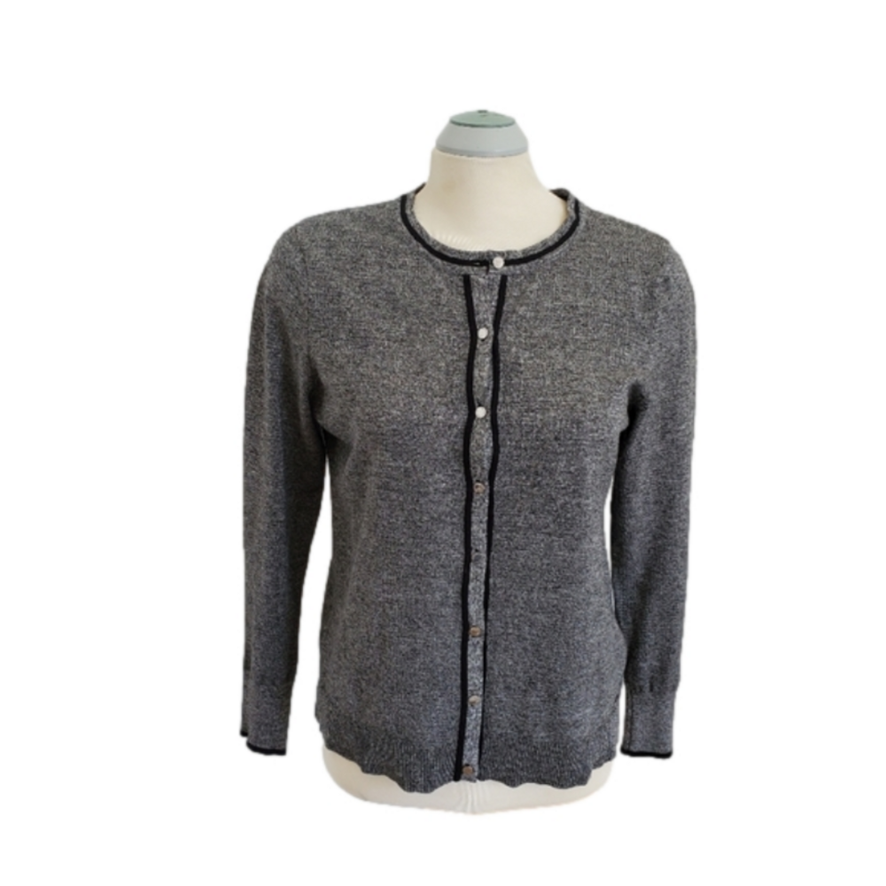 Calvin Klein Grey Knit Cardigan Size Medium